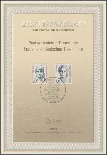 ETB 08/1988 Femmes, Cilly Aussem, Lise Meitner