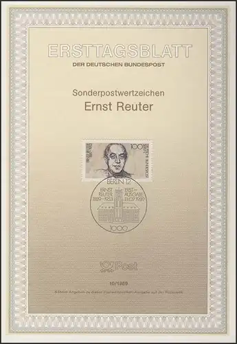 ETB 10/1989 Ernst Reuter, Politiker