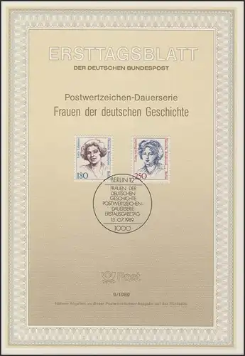 ETB 09/1989 Femmes, Lotte Lehmann, Luise von Prusseen