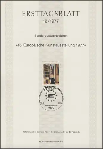 ETB 12/1977 Kunstausstellung, Grosz, Maler