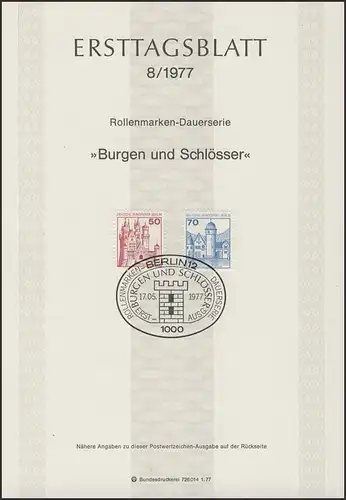 ETB 08/1977 Burgen und Schlösser, Neuschwanstein, Mespelbrunn