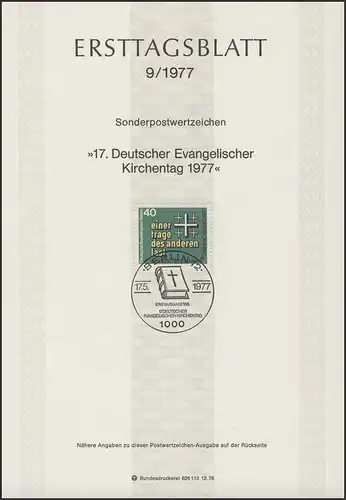 ETB 09/1977 Kirchentag, Berlin