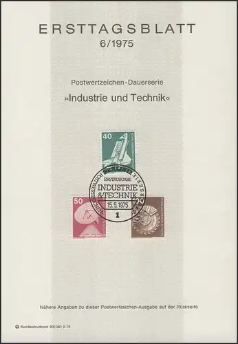 ETB 06/1975 IuT, Weltraumlabor, Erdefunkstelle, Bagger