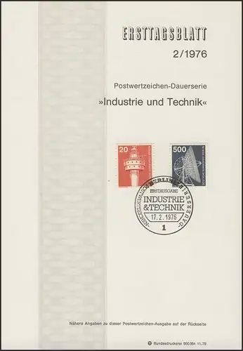 ETB 02/1976 IuT, Leuchtturm, Radioteleskop