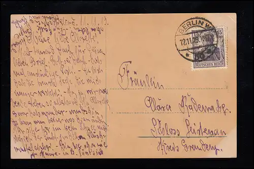 AK Sculpture Amor Exhortation de G. Eberlein, BERLIN 12.11.1919