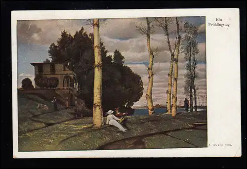 Künstler-AK A. Böcklin: Ein Frühlingstag, BRESLAU 11 r 8.9.1919