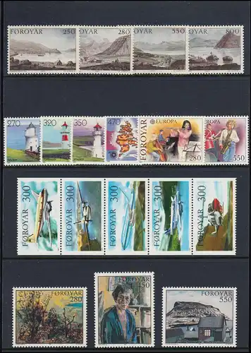 112-129 Danemark-Févriers La collection annuelle / Dossier 1985 complète, **