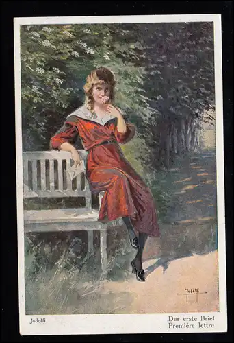 AK Jodolvi Artiste: La première lettre, Galerie Munich Maître, inutilisé