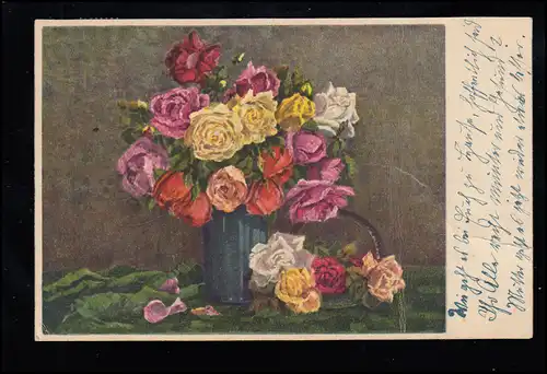 AK Schröder: Natures mortes Roses florissantes, WILLERSHAUSEN/WESTHARZ 13.11.20