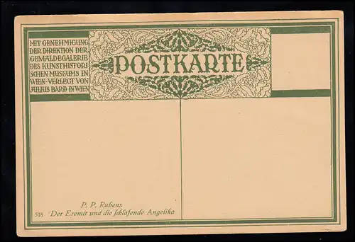 AK Artiste Rubens: l'ermite et l 'angelica endormi, inutilisé