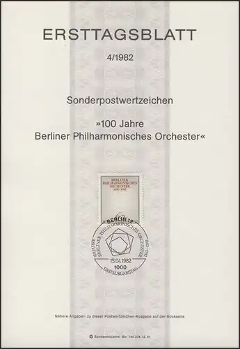 ETB 04/1982 Berliner Philharmonisches Orchester, Harfe