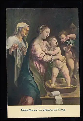 Künstler-AK Giulio Romano: Die Madonna von Catino, Sammlung Dresden, ungebraucht