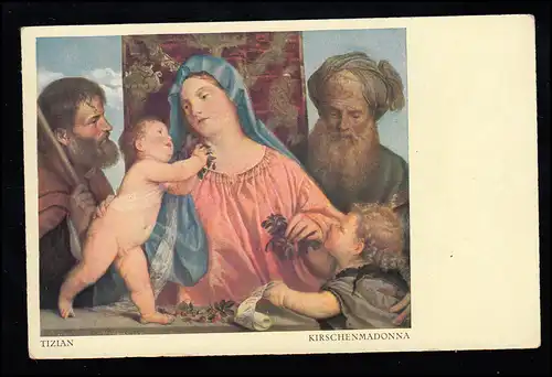 AK Tizian: Kirchenmadonna, maison d'édition Bard Wien, non utilisé