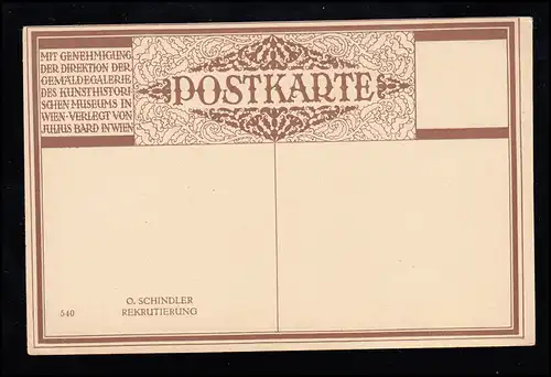 AK O. Schindler: Recrutement, édition Bard Vienne, non bâti
