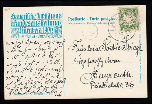 AK Kley: Pont de l'Ancien à Nuremberg, OBENNSEES 1906