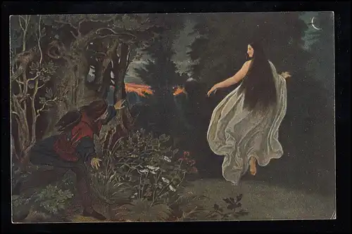 AK Artiste M.v. Vid: Apparition dans la forêt - La nymphe de la Forêt inutilisé