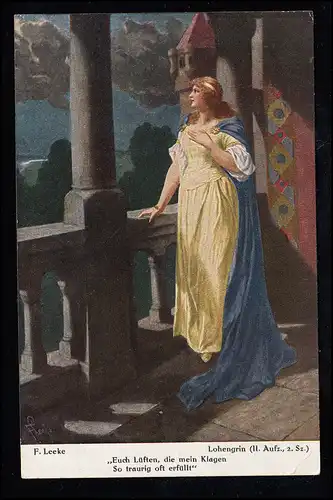 AK F. Leeke: Lohengrin II. Ak. 2e scène Assaisonnez ..., inutile