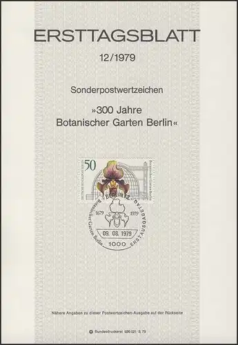 ETB 12/1979 Botanischer Garten, Venusschuh