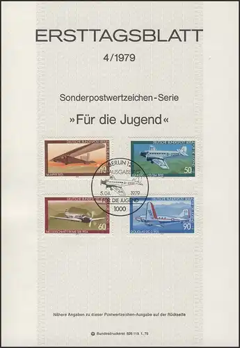 ETB 04/1979 Jeunesse, aviation.