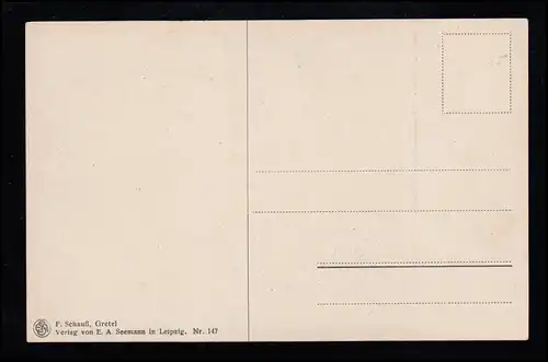 Künstler-AK F. Schauß: Gretel - Ein Mädchenportrait, Verlag Seemann, ungebraucht
