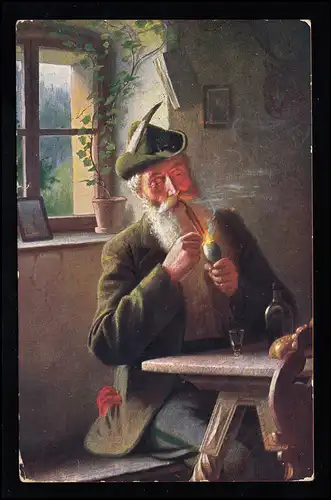 AK Martinez: Le fumeur de pipe près de l'alcool, ROTTHAUSEN (ESSEN) 1908