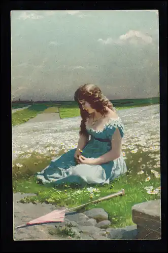 AK maître de couleur ... de coeur - femme genoux, inutilisé