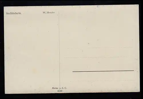 AK W. Menzler: Rendez-vous - femme en attente dans le parc, inutilisé