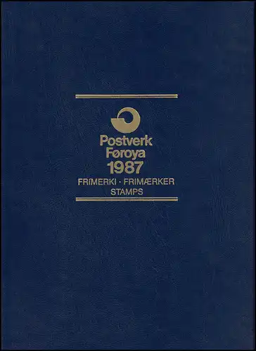 145-161 Dänemark-Färöer Das Jahrbuch 1987 mit Block 3 komplett, **