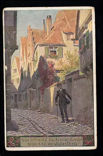 AK Lyrique Carte populaire Paul Hey: Adieu, petite ruelle.