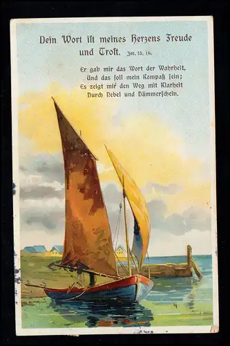 AK psaume de poésie 15.16. Ta parole est la joie et la consolation de mon cœur, 6.11.1912