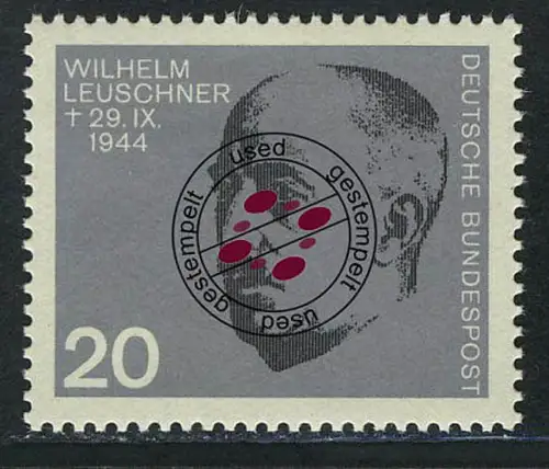 436 aus Block Widerstandskämpfer 20 Pf Leuschner O