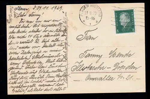 AK Félicitations anniversaire: Fille en costume blanc avec des fleurs, PLAFON 27.11.29