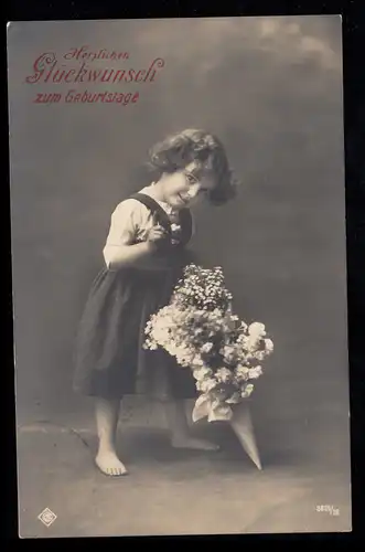 AK Félicitations anniversaire: Fille avec le doigt levé, OLDENBURG 3.12.1912