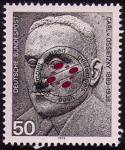 873 de Block Prix Nobel de la paix 50 Pf Ossietzky O