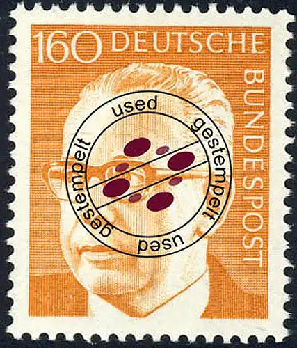 692 Gustav Heinemann 160 Pf  O