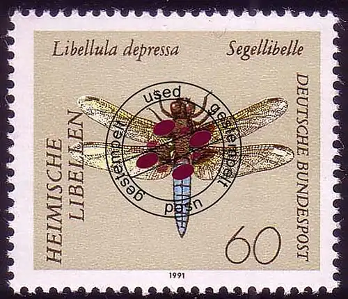 1546 Plattbauch Segellibelle 60 Pf  O