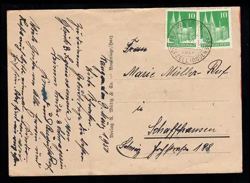 AK Félicitations anniversaire: La table dressée! WANGEN sur RADOLFZELL 10.3.1950