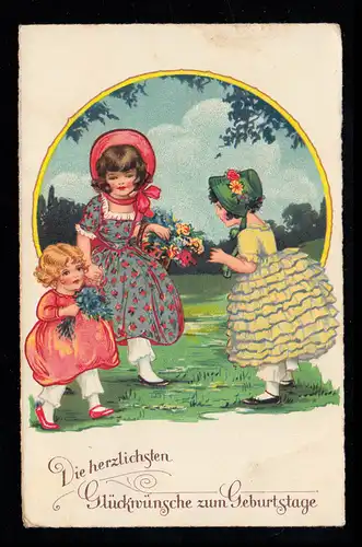 AK Félicitations: Amies en route pour la fête d'anniversaire, 26.11.1933