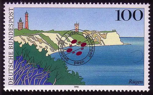 1684 Rügen Kap Arkona 100 Pf O gestempelt