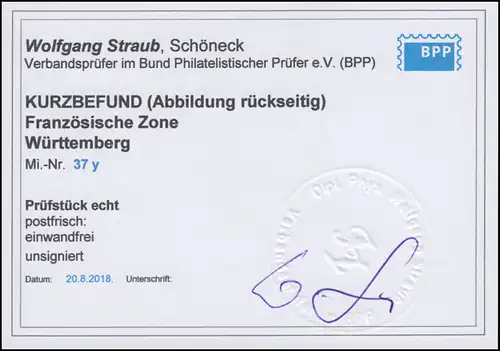 37y Ansichten Schloß Lichtenstein, postfrisch ** Befund Straub BPP einwandfrei