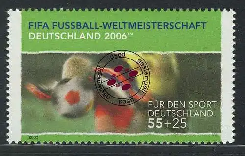 2327 Sporthilfe 55+25 C Fußball-WM Kopfball, gestempelt O