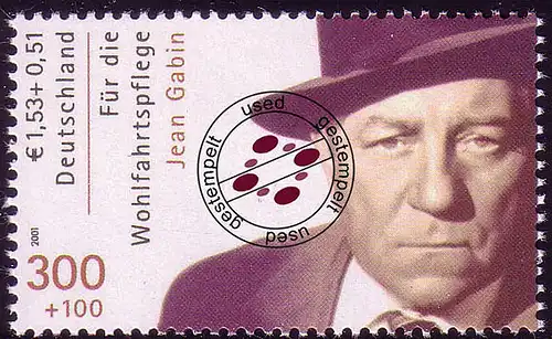 2222A Wofa Acteurs de films Jean Gabin, en feuilles