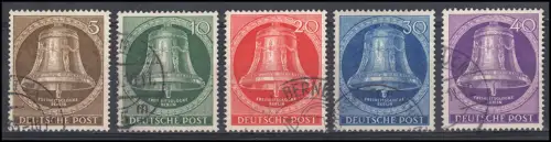 101-105 Glocke/Klöppel mittig - kompletter Satz mit sauberen Rund-Stempeln