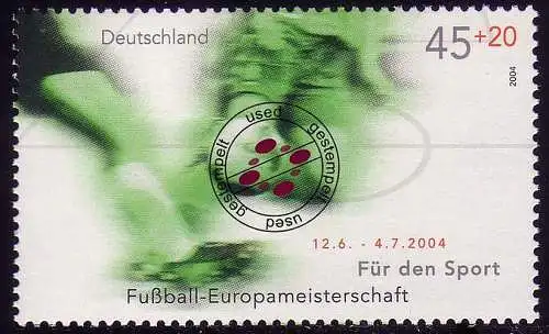 2382 Sporthilfe 45+20 Cent Fußball, gestempelt O