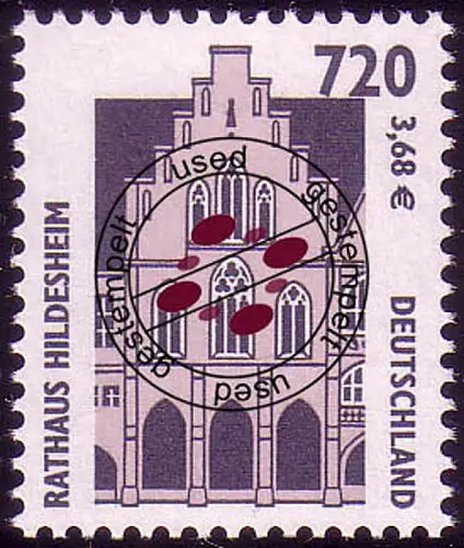 2197 Sehenswürdigkeiten 720 Pf / 3,68 Euro Rathaus O gestempelt