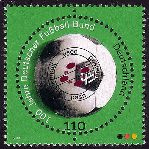 2091 DFB Deutscher Fußball-Bund, RUNDE Marke! gestempelt O