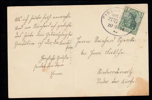 Poste ferroviaire EIBAU - ZITTAU 20.9.14 sur AK Félicitations anniversaire, chorégraphié