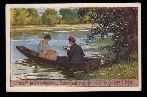 Carte populaire de poésie AK 26: Les jours des roses sont encore ... SALZBURG 24.2.23