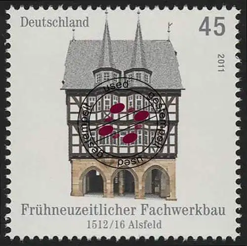 2861 Fachwerkbauten: Rathaus Alsfeld, gestempelt O