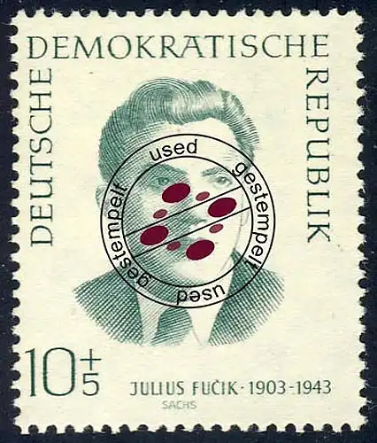 882 Antifaschisten Fucik 10+5 Pf O